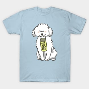 Poodle holding water bottle T-Shirt